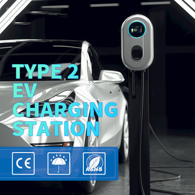 van de Laderswallbox van 32A EV de Auto van 3Phase 22.08KW Elektrische het Laden Posttype2 Kabel 5m met LCD het Scherm