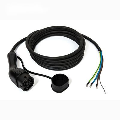 22kW draagbare OEM van de Voertuig Ladende Kabel EV Enige de Stop32a/3phase van de Kanontype2 Lader