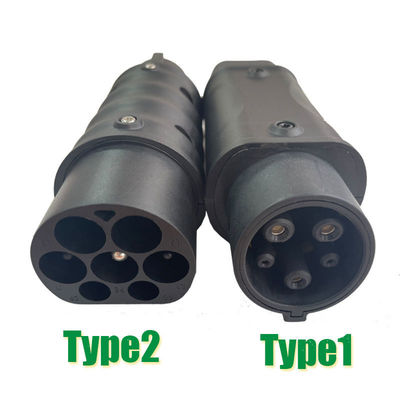 AC 250V Type2 aan Type 1ev Adapter voor Elektrische Autolader, het Laden van 32A 22KW EV Kabel Conveter