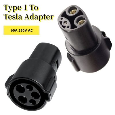 AC Enige Fase 60A EV het Laden Schakelaars J1772 aan Tesla-Adapters voor Elektrische voertuigenladers