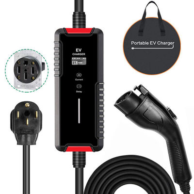 SAE J1772 32A Eenfase Type 1 Draagbaar laadstation EV AC Thuislader Instelbare stroom