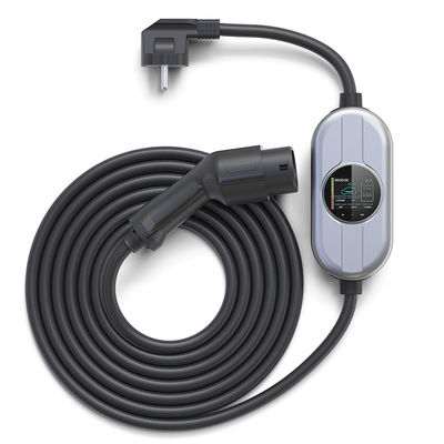 7.36KW het maximum Regelbare Type van 32A - 2 Draagbare EV Lader voor Elektrisch voertuig het Laden Post met LCD het Scherm