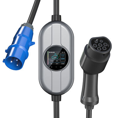 Type2 AC 250V EV Lader voor Elektrisch voertuig 16A Adjusement Huidige het Laden Stapel