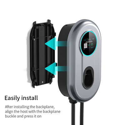 AC 240V Wallbox EV het Laden Post48a Niveau 2 de Lader van de Elektrisch voertuigev Auto 1M Hard-Wired