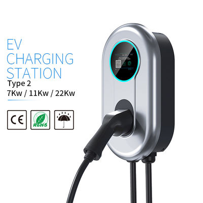 Type - 2 Wallbox Huis EV het Laden Stapel voor Elektrische Auto32a 7.36KW 1 Fase met LCD